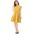 Grace Karin Cap Sleeve Shirt Retro Vintage Style Collar High Stretchy 1950&#39;s Cheap Vintage Dress CL010408-2